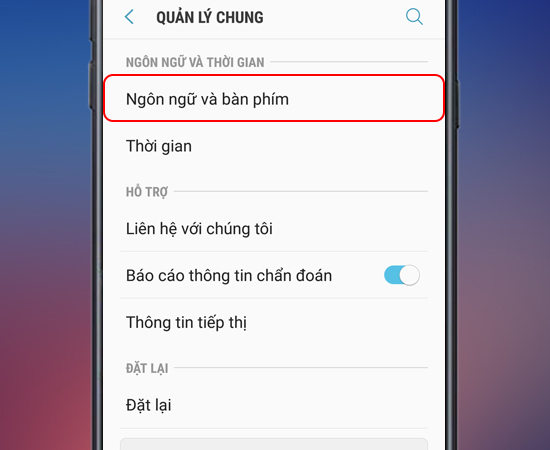 Bước 3: Tiếp theo bạn chọn Ngôn ngữ và bàn phím.