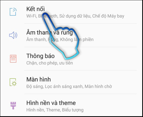 - Bước 2. Chọn kết nối.