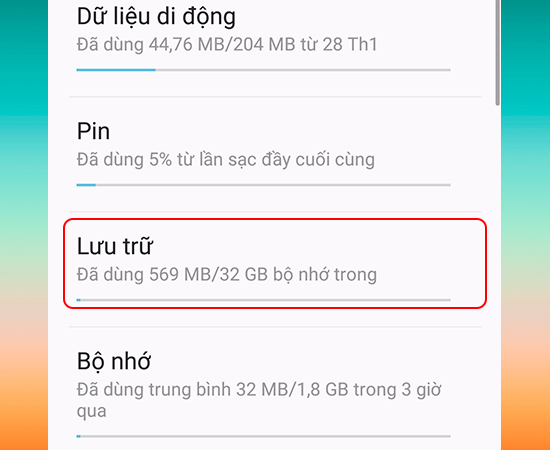 Chọn Lưu trữ