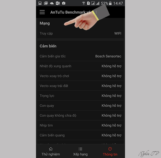Thông tin Cảm biến