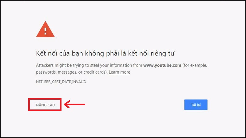 Click chọn Nâng cao