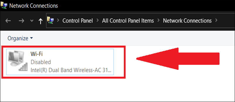 Bật WiFi adapter