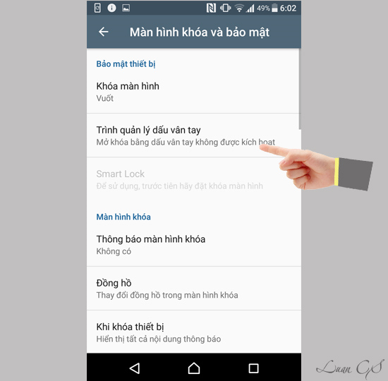 Trình quản lý dấu vân tay