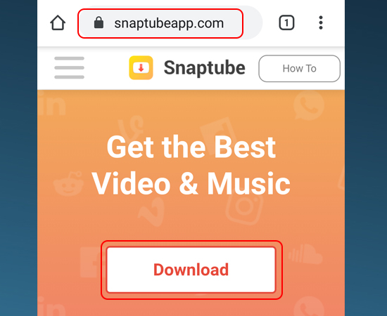 Bước 1: Đầu tiên bạn tải phần mềm Snaptube tại đây