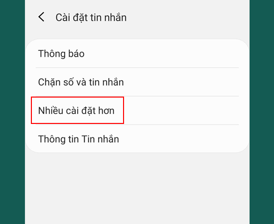 Bước 2: Chọn Nhiều cài đặt hơn.