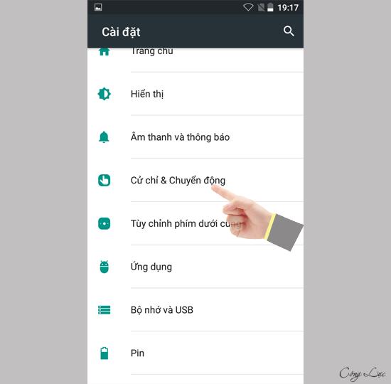 Cử chỉ và chuyển động