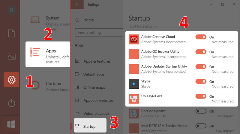 Hướng dẫn ngăn chặn một số ứng dụng khởi động cùng Windows