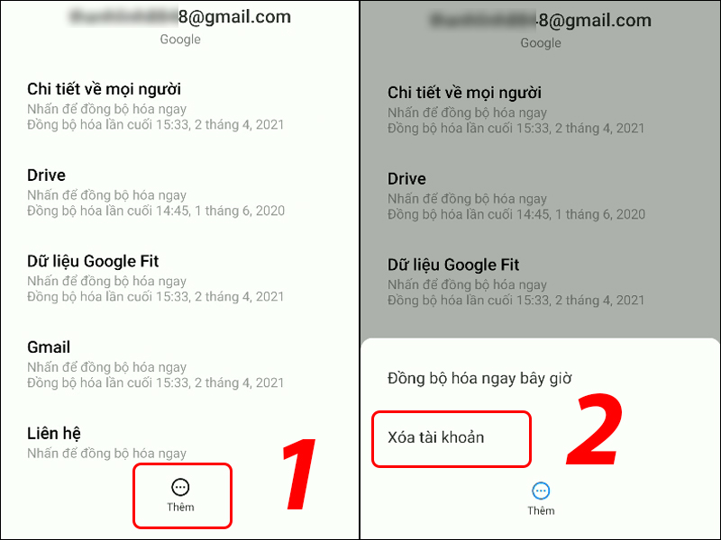 Xoá tài khoản Gmail