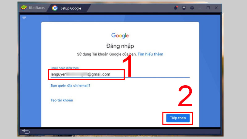 Đăng nhập tài khoản Google 