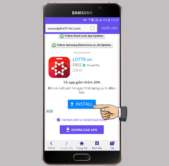 Chọn Install