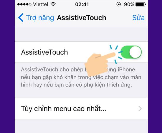 Bật Assistive Touch