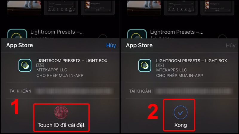 Xác nhận vân tay để tải ứng dụng trên App Store