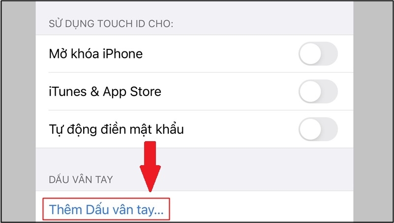 Thêm Dấu vân tay