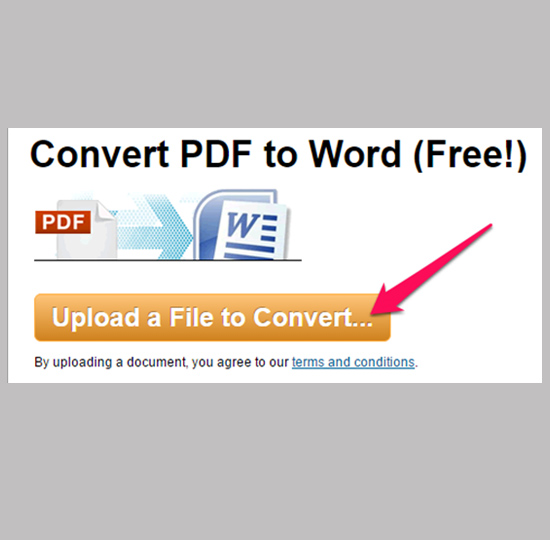 Chọn Upload a File to Convert