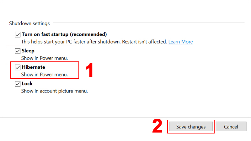 Save changes