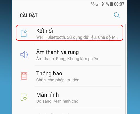 Bước 2: Tiếp theo bạn chọn Kết nối.