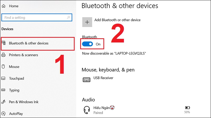 Bật Bluetooth