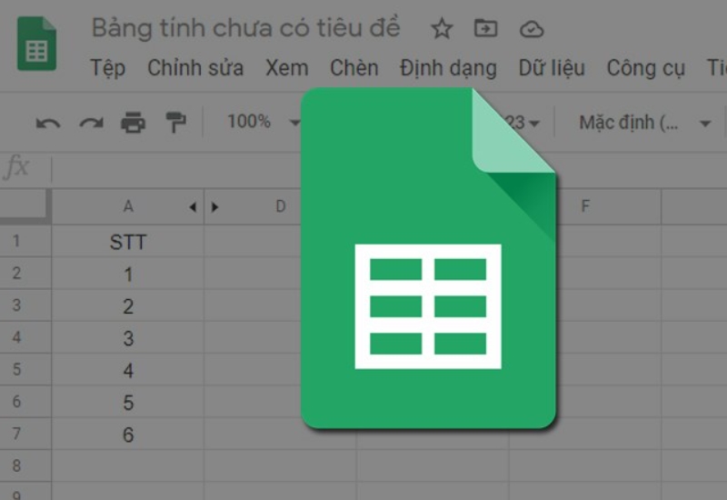 Sử dụng Google bảng tính