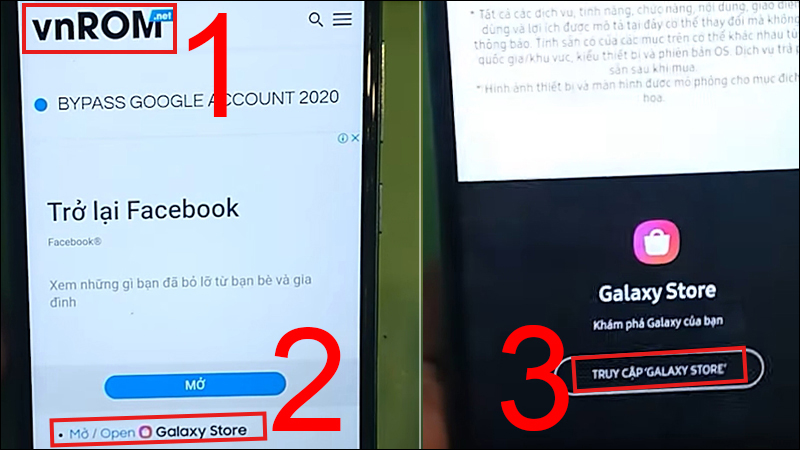 Vào Galaxy Store trong vnROM