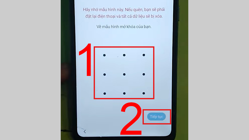 Thiết lập mẫu hình khóa