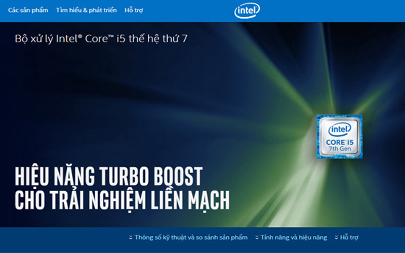 Bộ xử lý Intel® Core™ i5 thế hệ thứ 7 Kabylake