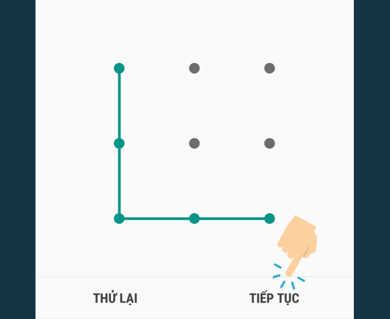 Bước 4: Bạn hãy cài đặt và xác nhận mật khẩu dự phòng.