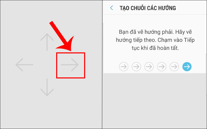 Vẽ ra các hướng theo yêu cầu