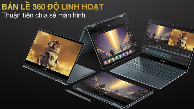 Laptop xoay, gập 360 độ là laptop có thể xoay gập bàn phím và màn hình lại t