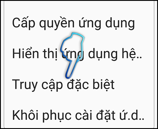 Bước 4: Truy cập đặc biệt.