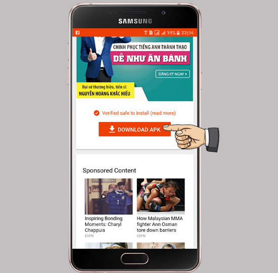 Chọn DOWNLOAD APK