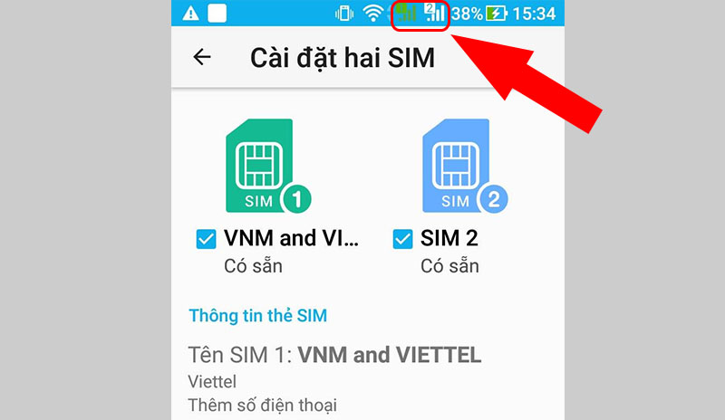 Bật chế độ 2 SIM trên điện thoại Asus