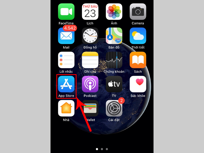 Truy cập vào App Store trên iPhone của bạn