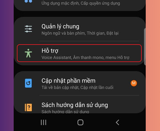 Chọn Hỗ trợ