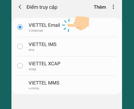 Bước 3: Sau đó bạn chọn lại điểm truy cập.
