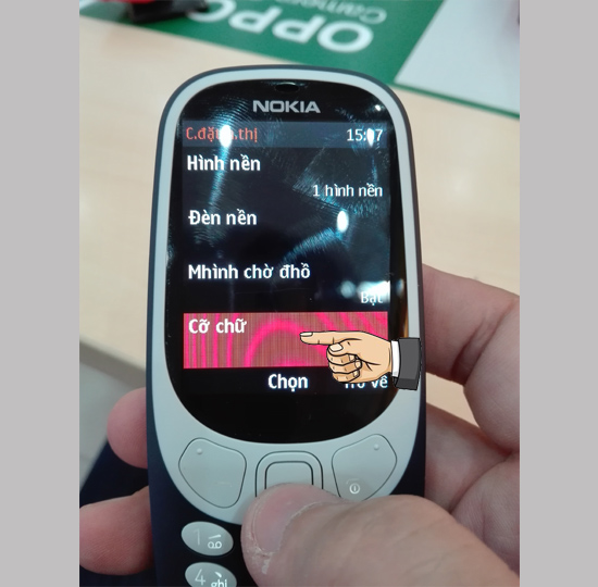 Cài đặt cỡ chữ