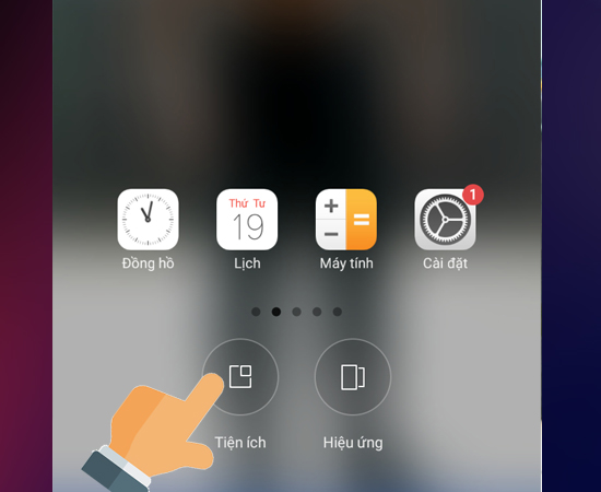 Bước 2: Sau đó bạn chọn vào Tiện ích.