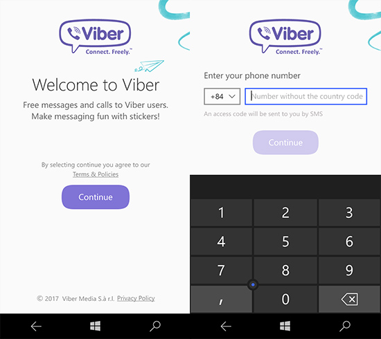 Đăng ký Viber